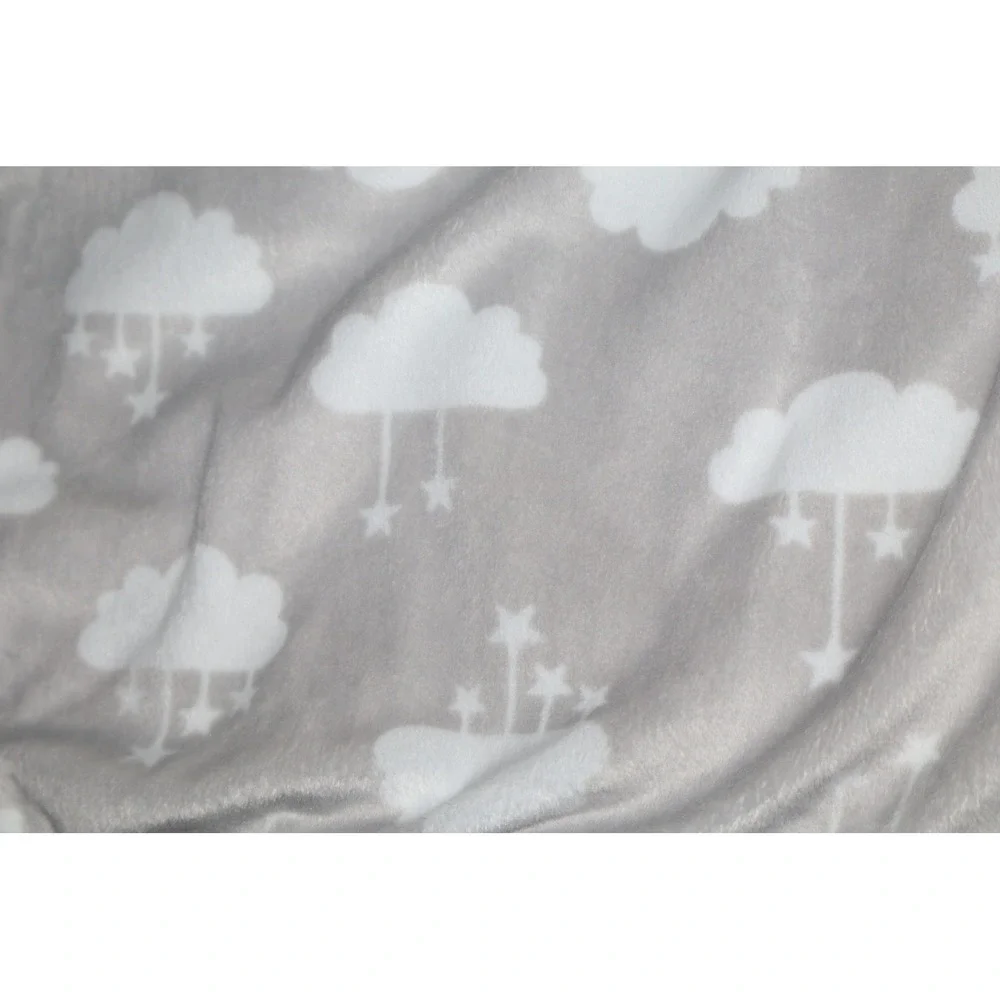 Parents Choice Plush Elephant Baby Blanket Lovey Grey Cloud Satin Trim